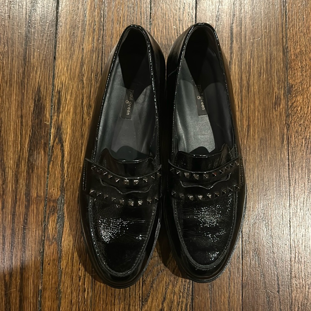 Paul Green Leather Studded Loafers